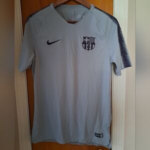 Nike Men's Light Gray FCB Soccer Jersey